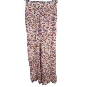 Jessica Simpson Saydee Soft Pants Paisley Paradise Elastic Waist XS Lightweight
